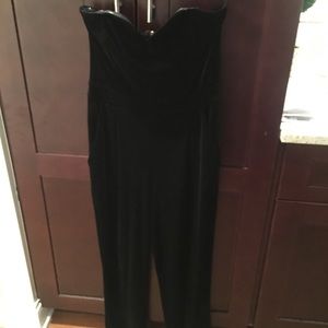 Strapless Velvet Express Jumpsuit